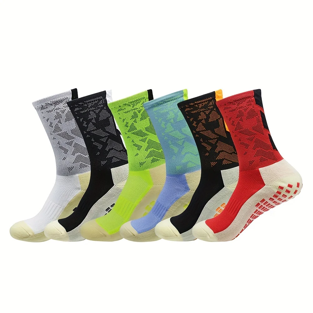 5 pairs of socks, men's long socks, adhesive socks, anti odor and sweat absorbing sports long socks