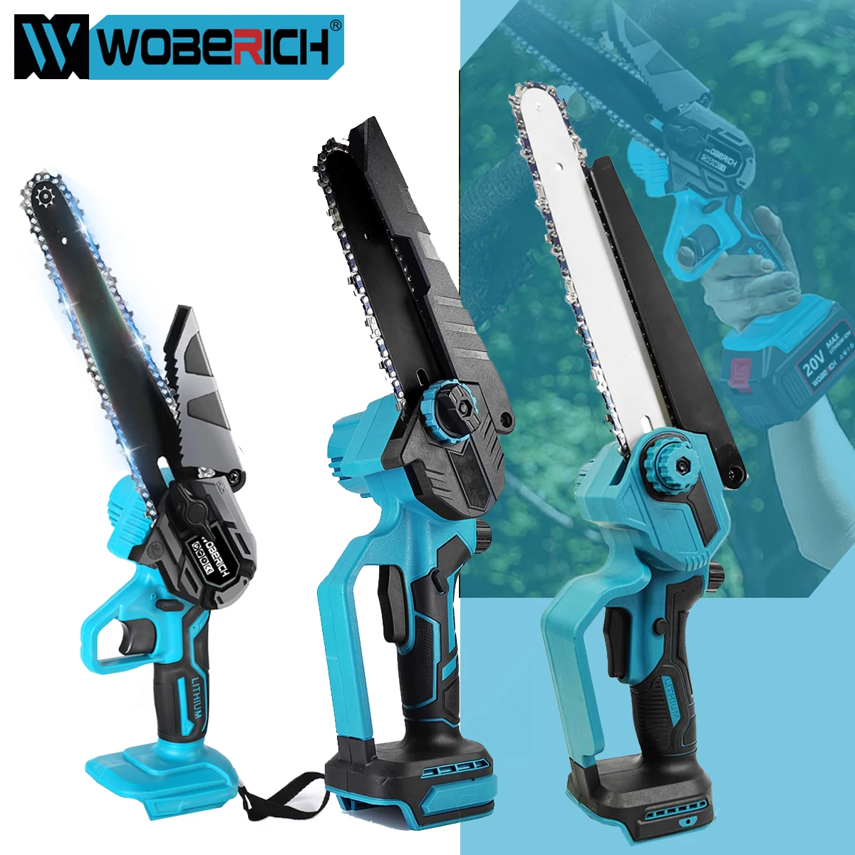 

Mini Chainsaw Powerful Cordless Rechargeable Handheld Small Electric Chain Saw（No Battery）For Makita 18-21V Battery