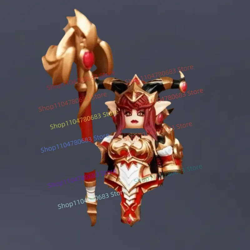 

MOC Building Blocks Red Dragon Girl Miniature Doll Toy Cartoon Anime Figurine Assembly Model Hobby Collectible Holiday Gift