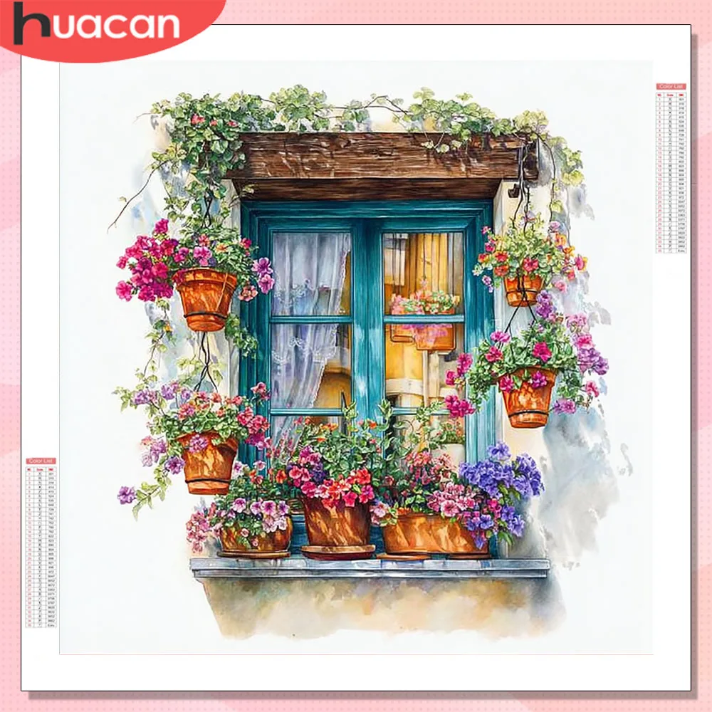 HUACAN Diamond Painting Novelties 2026 Door Landscape Window