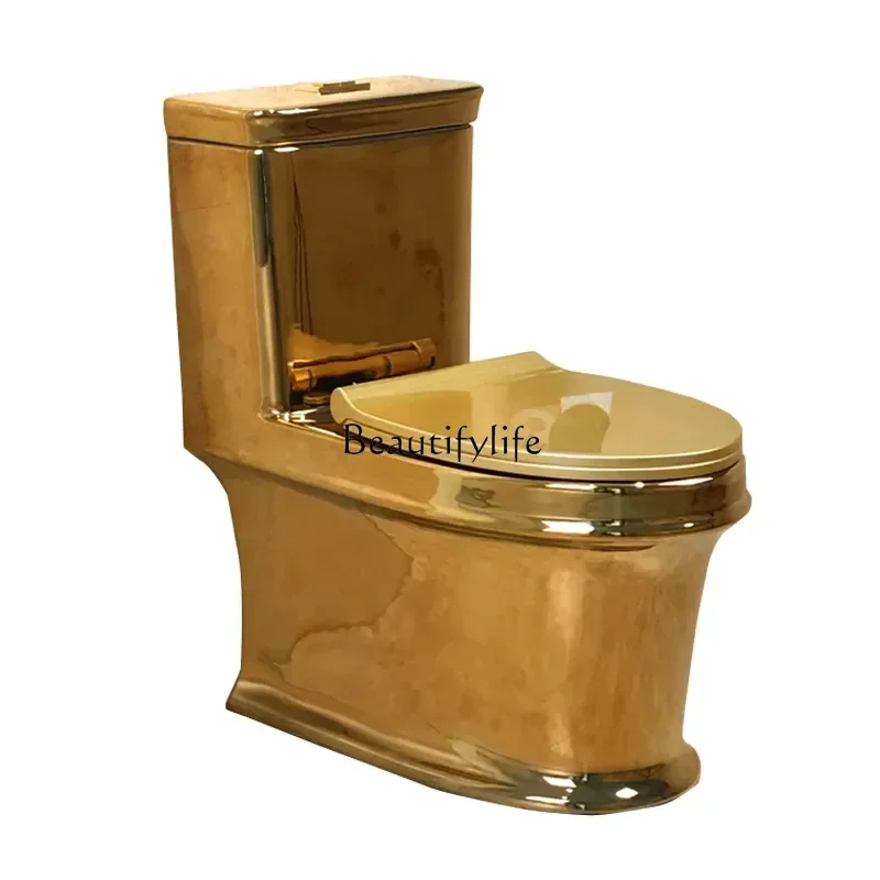 

Gold toilet siphon super whirlpool flush gold-plated toilet flush