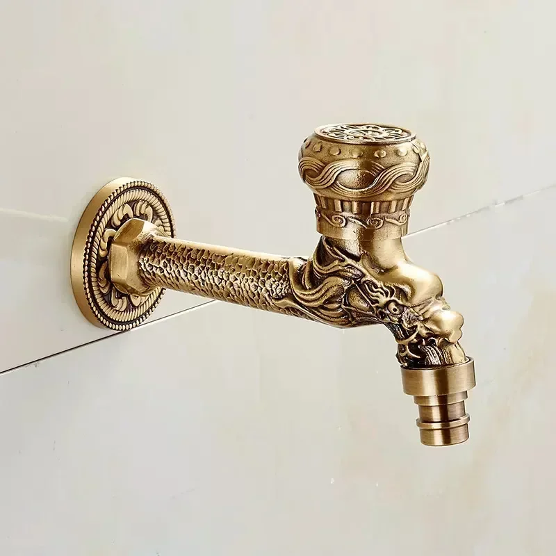 

Уличный смеситель с резьбой, настенный антикварный смеситель из цинкового сплава, садовый смеситель для умывальника, декоративный садовый смеситель для швабры, уличная раковина