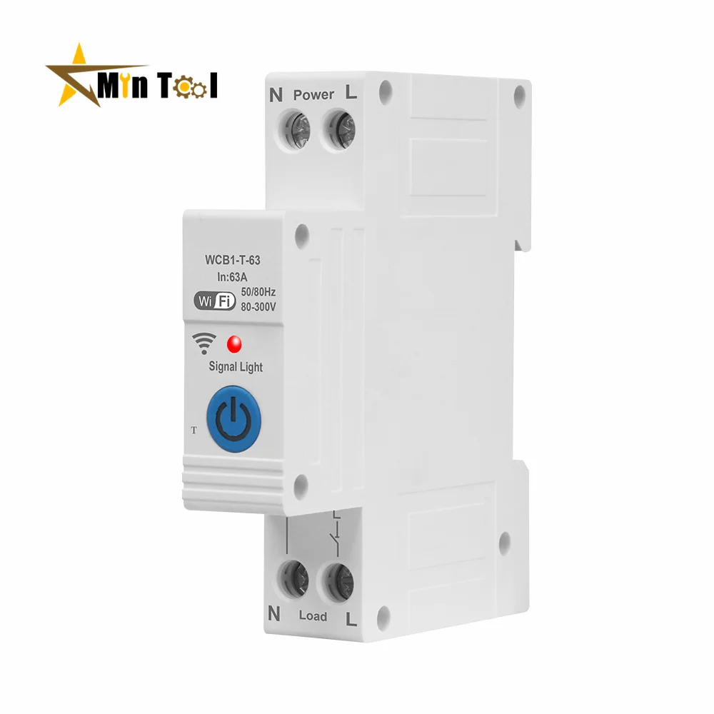 WIFI Smart Circuit Breaker AC220V 63A Home Circuit Breaker By APP Wireless Remote Control Switch Disconnect Switch Power Supply