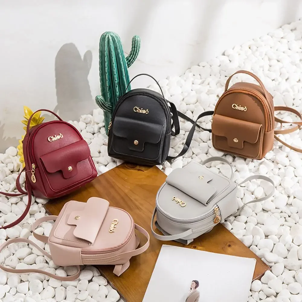

Fashion Backpack Women Designer PU Leather Small Girl Handbag Leisure Shoulder Bag Mini School Backpack Travel Phone Packs