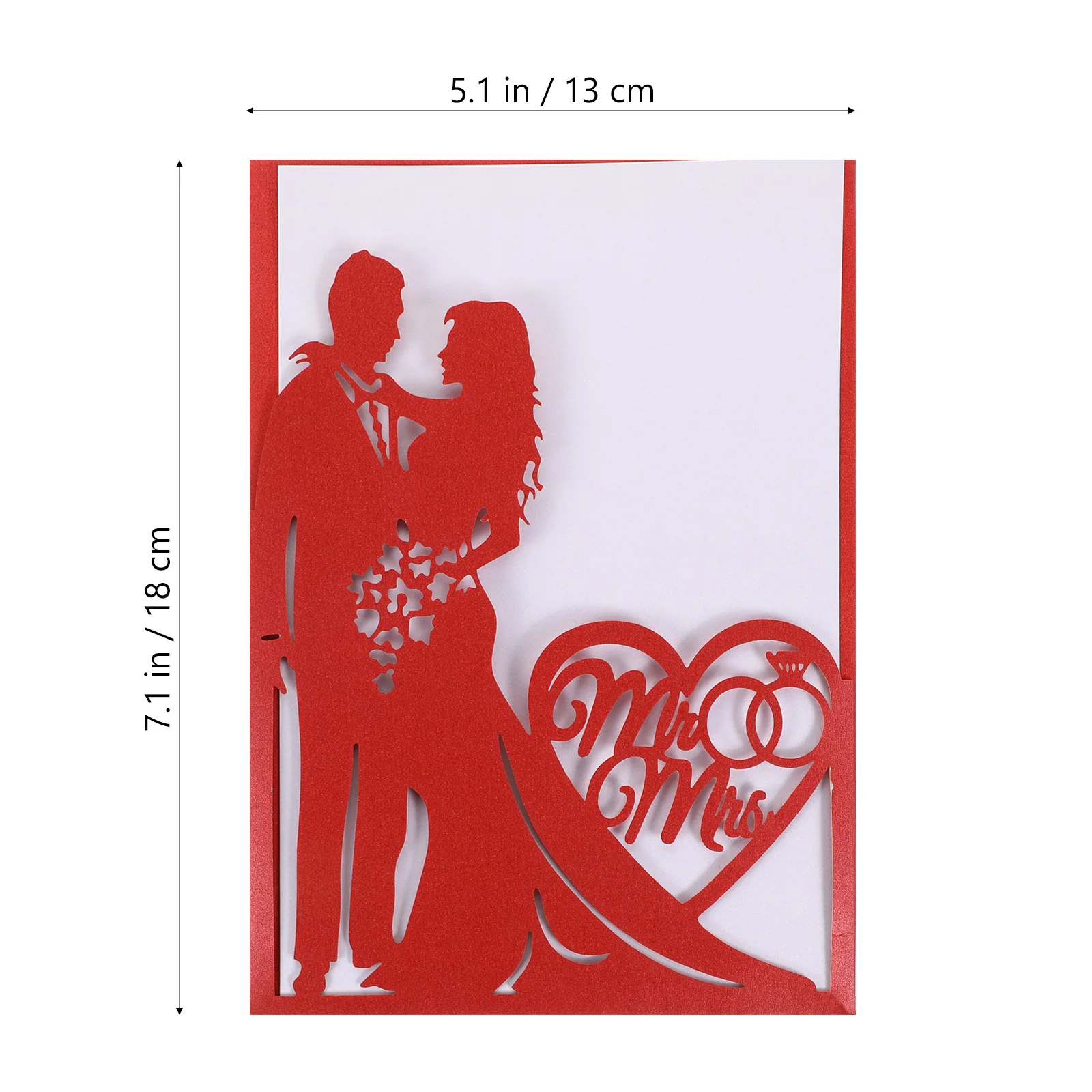 

10 Pcs Proposal Creative Invitation Cover The Wedding Cards Congratulations Rustic with Cut Envelopes