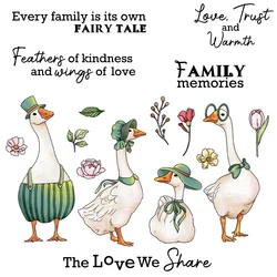 Mangocraft Cute Duck Family Clear Stamp Spring DIY Scrapbooking Supplies Silicone Stamp For Card Making Albums Crafts Decor