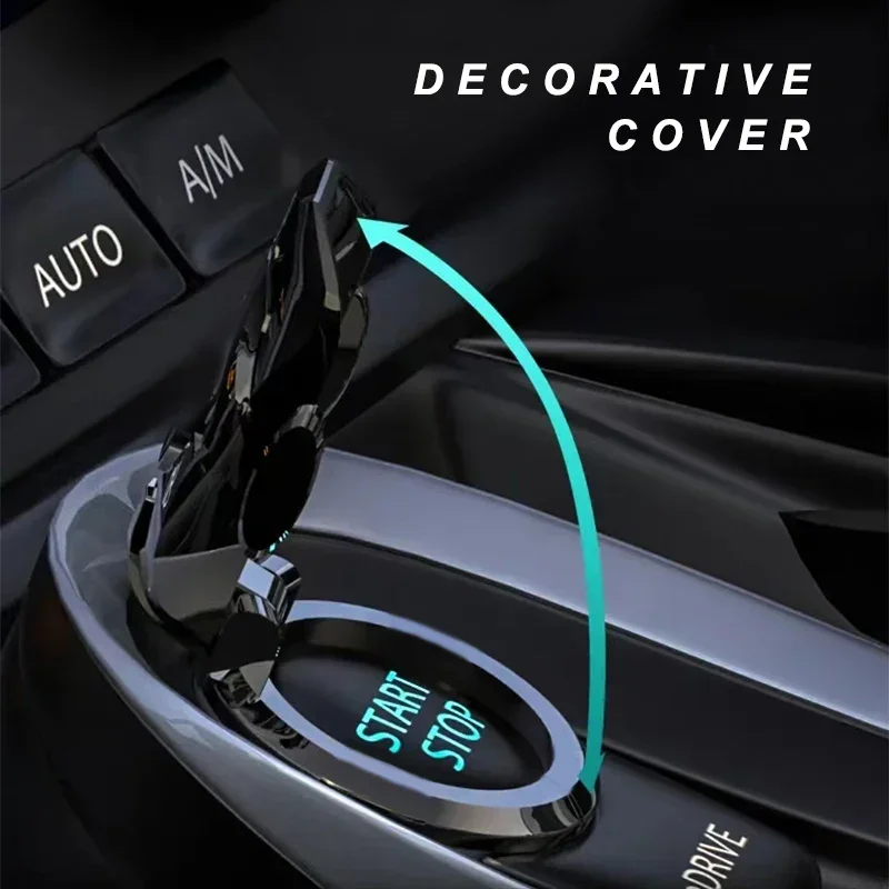 Car One-touch Start Cover Engine Ignition Switch Button Decor Sticker For Ford Fiesta MK7 Mondeo MK4 ST Focus MK1 MK2 MK3 Focus