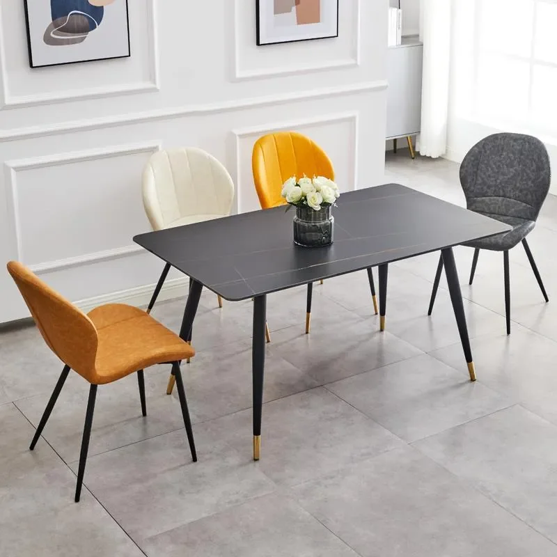 for Italian Modern Minimalist Soft Bag Backrest Dining Chair Designer Negotiation Computer Leather Restaurant Chair