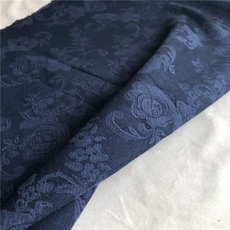 Double-sided Jacquard Fabric By The Meter for cheongsam Dresses Skirts Sewing Thickened Soft Cotton Linen Cloth Winter Plain