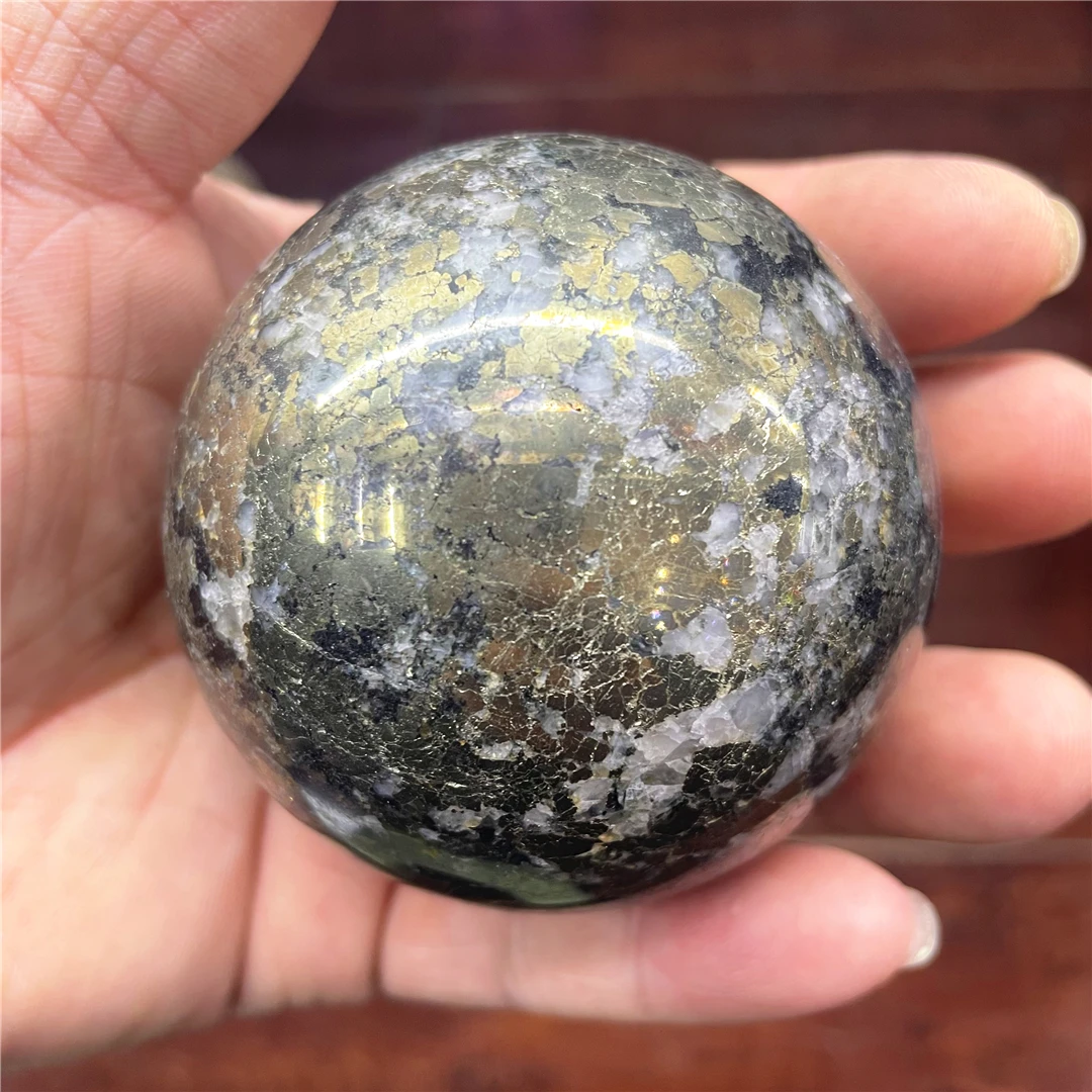 New Products Rare Natural Pyrite Agate Symbiont Quartz Spheres Chalcopyrite Mineral Rocks Crystal Decorations Collection Stones