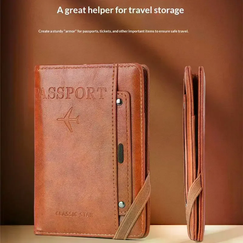 

Women Men PU Passport Cover Passport Protector Multi-Function Credit ID Card Wallet Waterproof Business Document