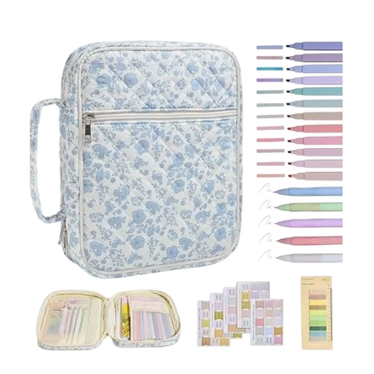 Eco-friendly Bible Cover Case for Women Bible Cover Bag Quilted Bible Carrying Case for Girls Bible Study Supplies Accessories A