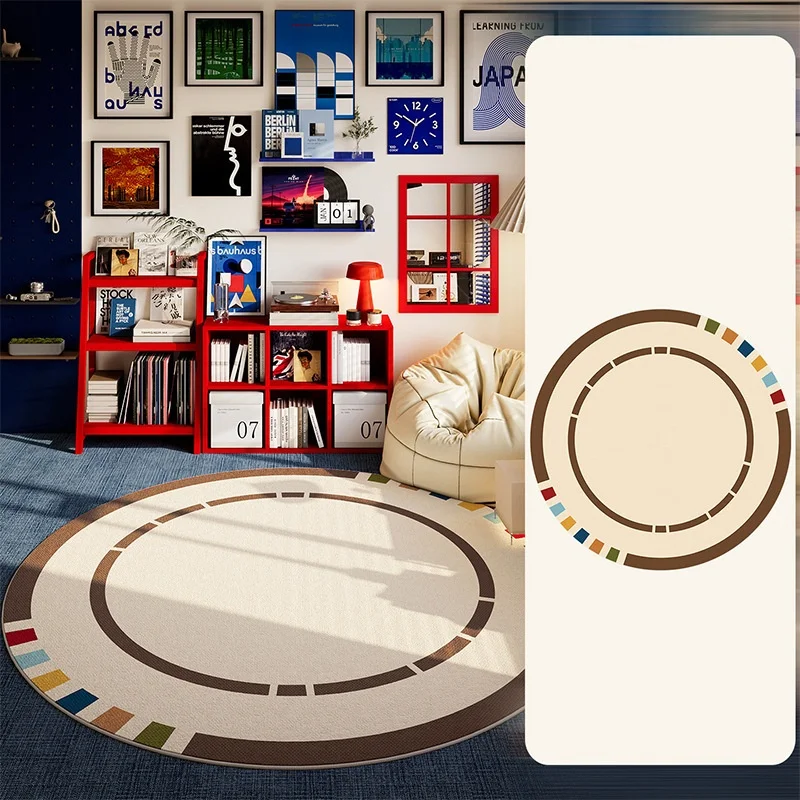Color Carpets for Living Room Washable Bedroom Tables Chair Mat Anti Slip Lounge Floor Mat Nordic Style Cloakroom Rug