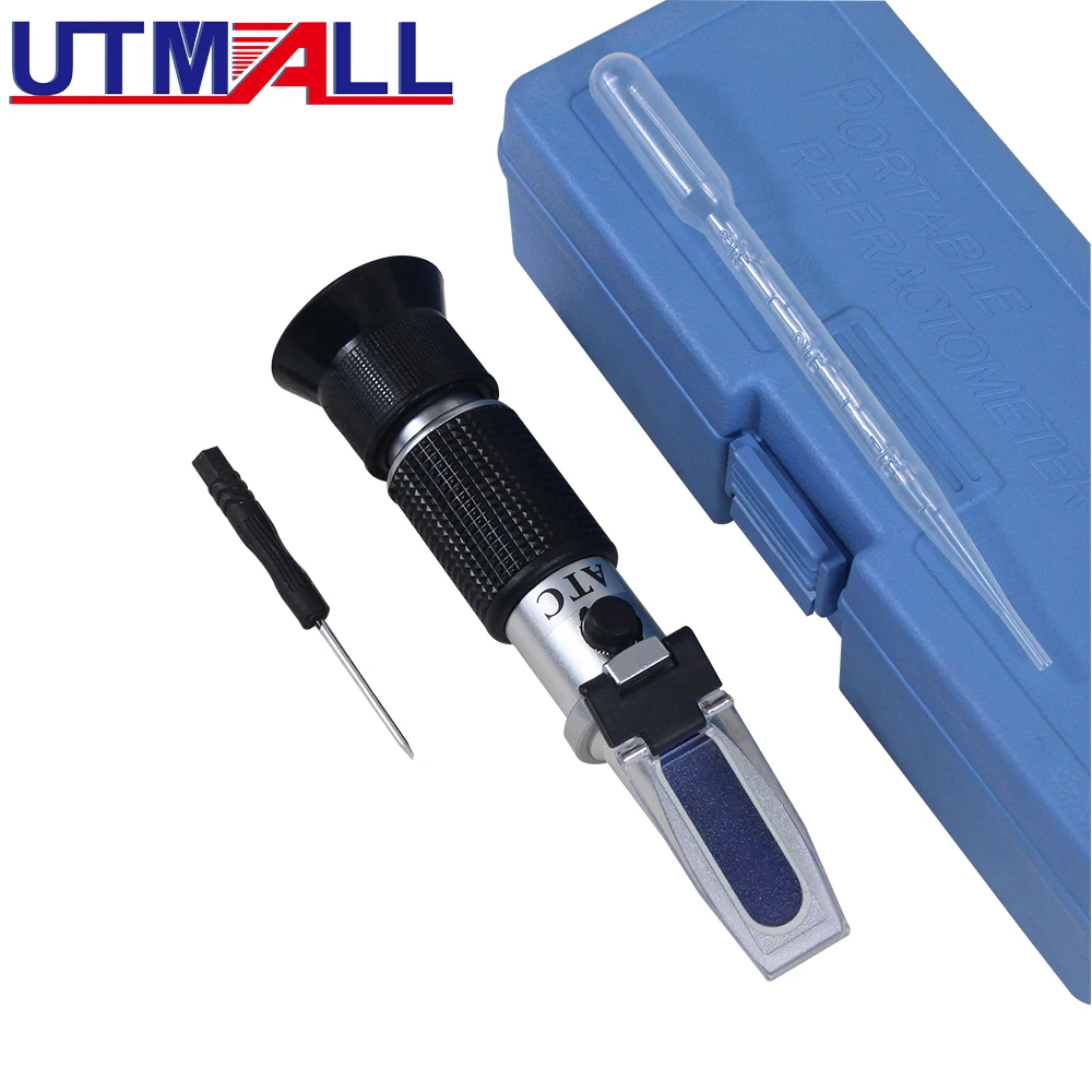 UTMALL Hand Held Tester Tool 4 In 1 Engine Fluid Glycol Antifreeze Freezing Point Car Battery Refractometer Antifreeze Tester