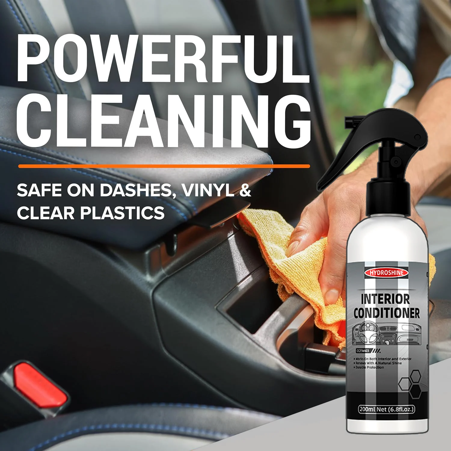 هيدروشين مكيف السيارة الداخلي البلاستيك استعادة معطف الشمع منظف خارجي صيانة العناية بالجلد متعددة الوظائف