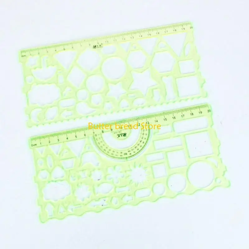 W89C 2PCS Houl-Out-Vorlagen Herrscher Kaleidoskop Schablonen 30 für kreative Muster für Jungen Mädchen Kinder Erwachsene Desig