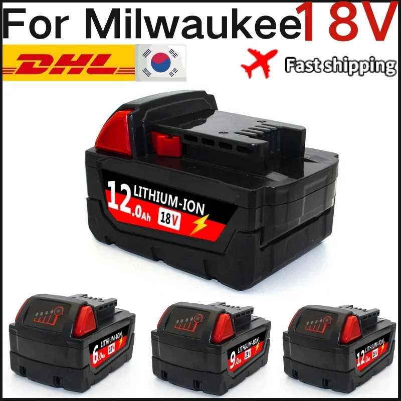 

Аккумулятор 1815 Ач 1850 Ач для Milwaukee M18, сменный литиевый аккумулятор 18 в для Milwaukee M18 48-11-2604 48-11--22