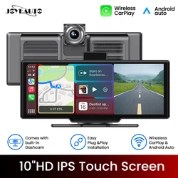 JoyeAuto Portable Car Multimedia Player Wireless CarPlay Android Auto Player 10.26 Inch IPS Screen WiFi Bluetooth Voice Control