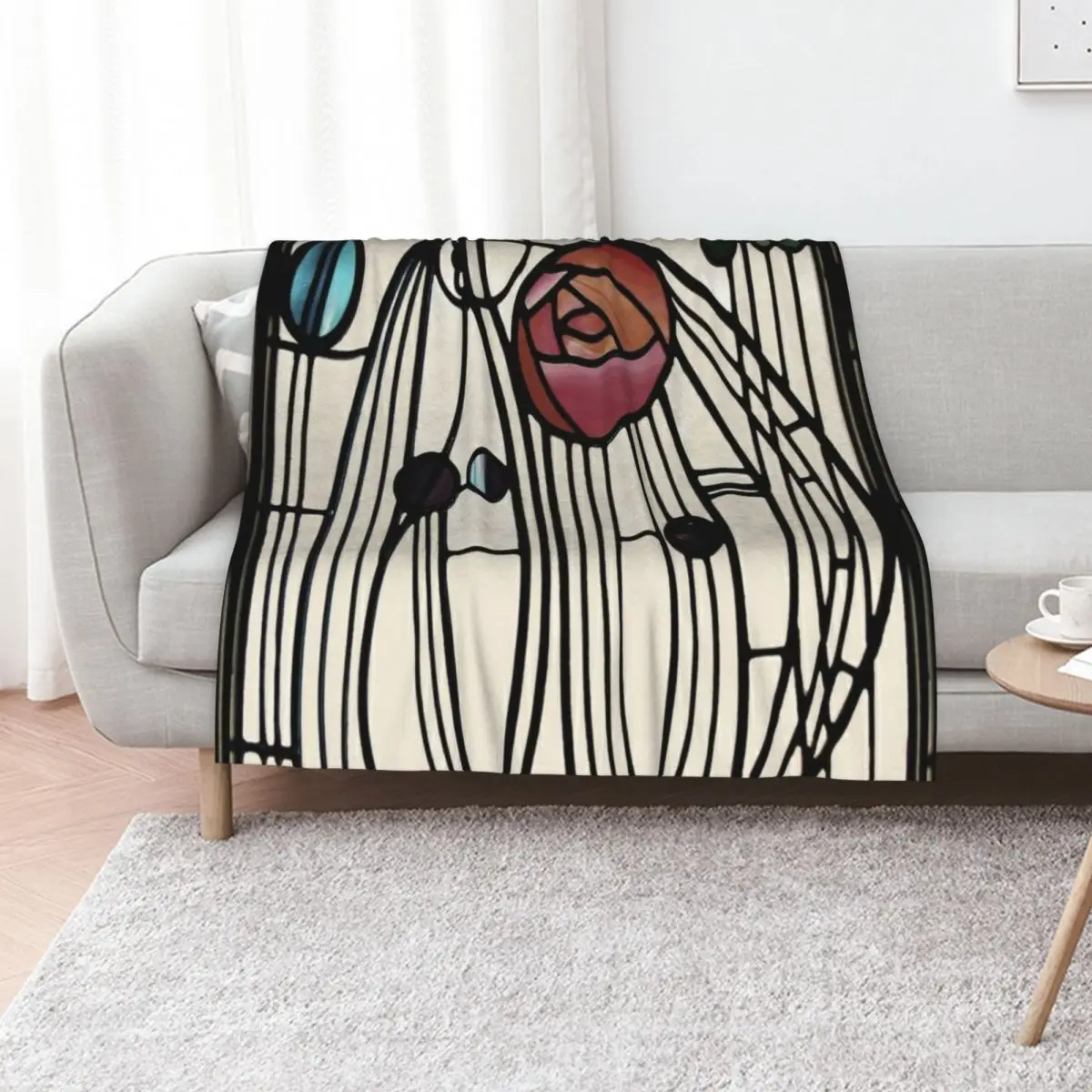 Charles Rennie Mackintosh design Throw Blanket manga Furrys warm for winter Soft Plush Plaid Luxury Thin Blankets