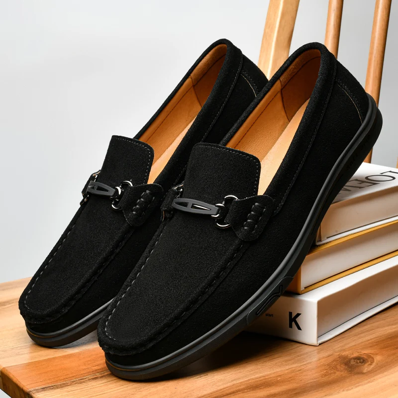 

Men Loafers Suede Round Toe Comfortable Casual Formal Men Shoes