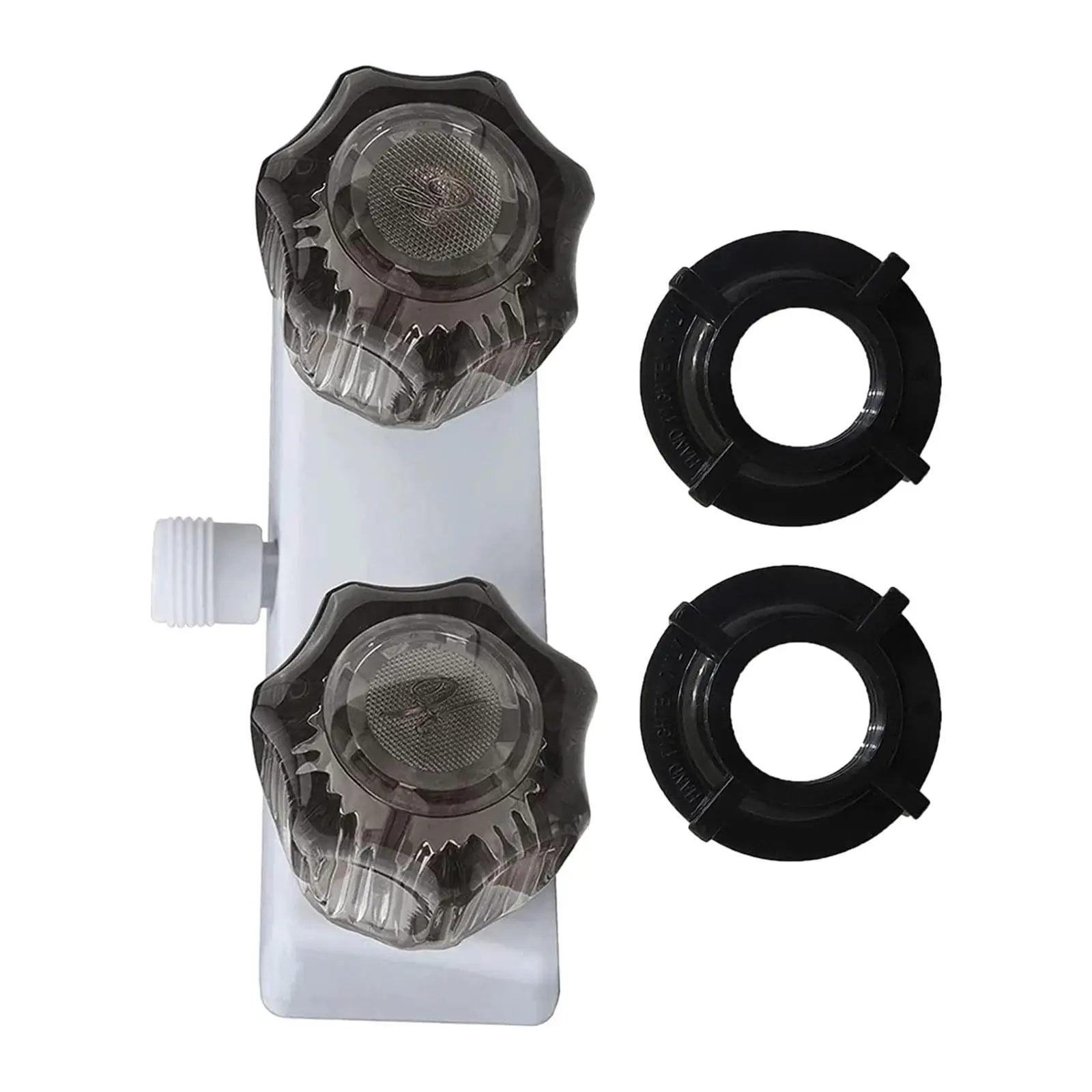RV Shower Faucet with Knobs Spare Parts Outside Camping Replacement for Caravan Bathroom Water Mixer Valve Easy Install