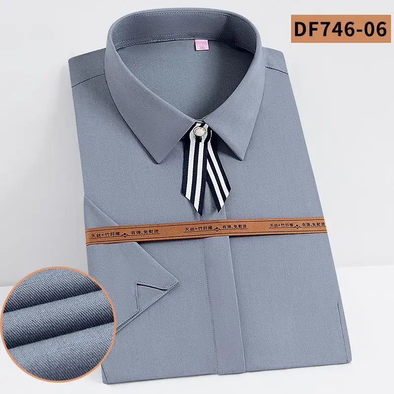 Vêtements décontractés pour femmes sans repassage, en fibre de bambou et de charbon de bois, confortables, pour le travail ou la maison, en polyester...