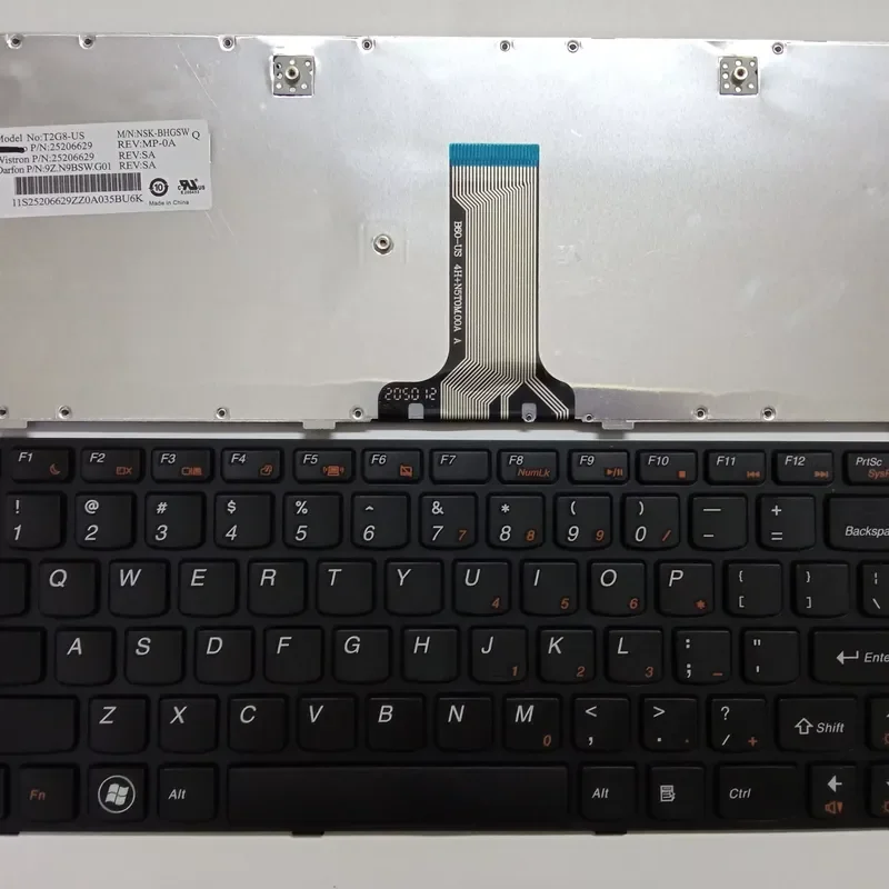 Teclado estadounidense para portátil Lenovo G480 G480A G485 G485A Z380 Z480