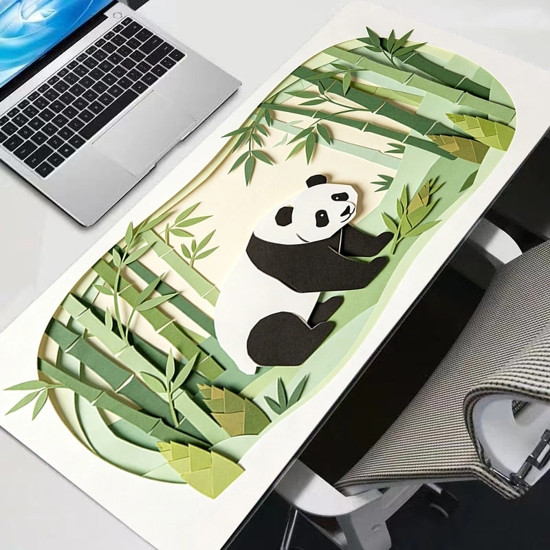 Mouse Pad Panda Cartoon Anime Kawaii Gaming Accessories Notbook Computer Speed Mini Pc Gamer Keyboard Desk Mat Mousepad