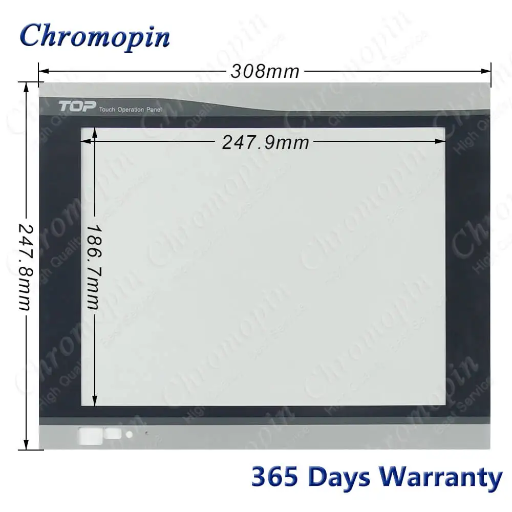 Touch Screen Panel Glass Digitizer for M2I XTOP12TS-SD XTOP12TS SD XTOP12TSSD Touchscreen with Front Overlay Protective Film