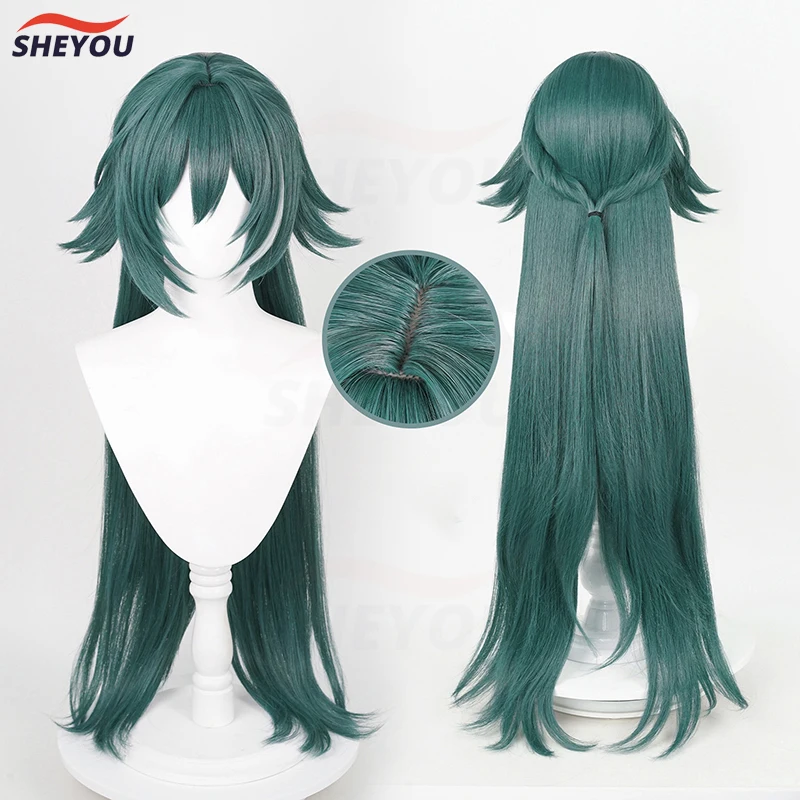 

Yukong Cosplay Wig Honkai: Star Rail Yukong Long Dark Green Heat Resistant Synthetic Hair Anime Role Play Wigs + Wig Cap