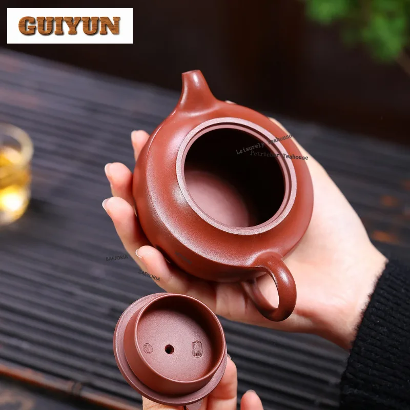190ml Creative Yixing Purple Clay Teapots Handmade Pot Raw Ore Dragon's Blood Sand Mud Tea Maker Kettle Zisha Tea Set Cha Craft view 3
