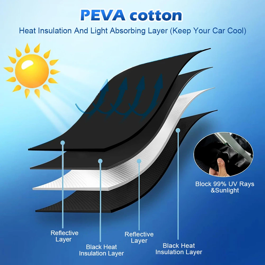 

8Pcs/Set Car Multi Sun Shade UV Protection Car Windows Sun Shade Auto Sun Shade for Tesla Model Y 2020-2024 All Windows