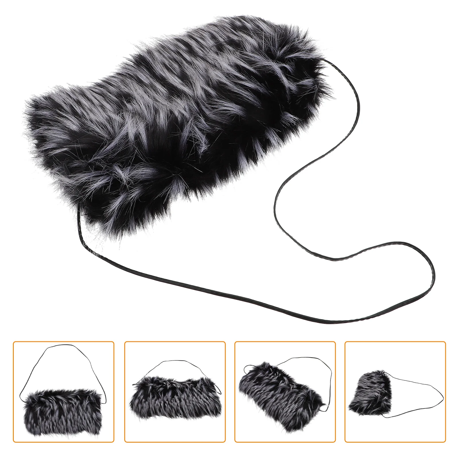 Women Winter Hand Warmer Sleeve Fur Scarf Faux Outdoor Muffler for Cushion Gloves