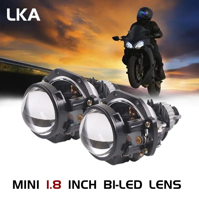 

2pcs Mini 1.8 Inch Bi Led Projector Lens for 12V Motorycle Car Headlights H1 H4 H7 9005 9006 Lamp Retrofit Auto Accessory Kits