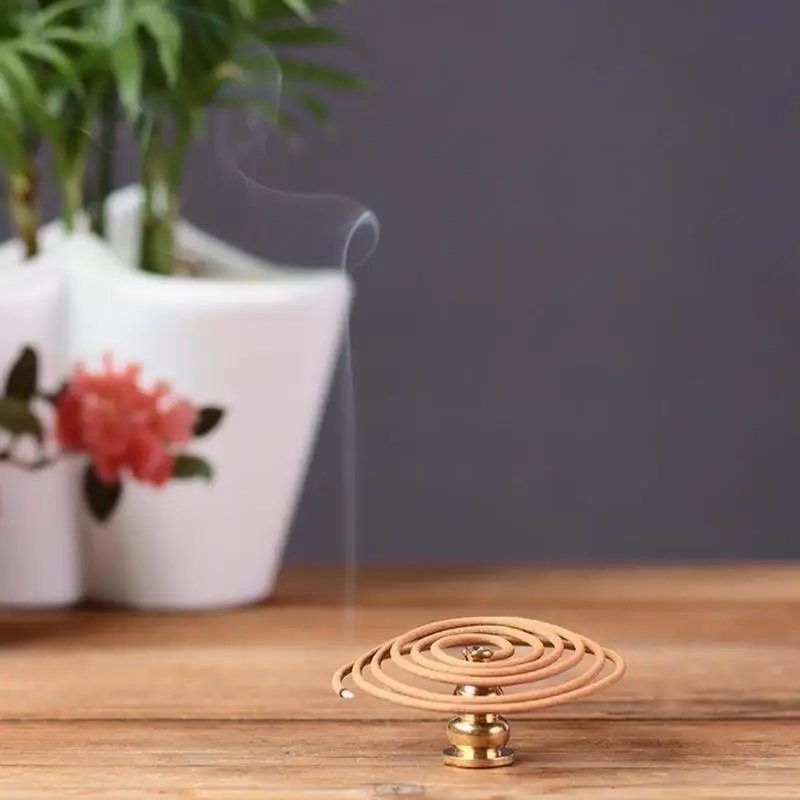 QX2E 48pcs/box Natural Sandalwoods Agarwood Coils Incense 4 Hours for Incense for Burner Fragrance Indoor Aroma Yoga Teahouse