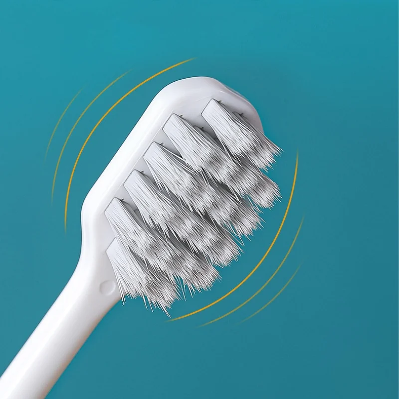 10sets(2pcs per set) Wholesale Silver Ion Toothbrushes Soft Bristles Wide Head for Adult Oral Health