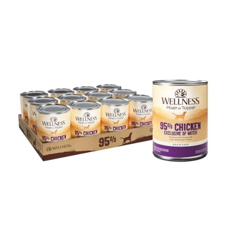 95% Adult Canned Wet Dog Food Grain Free Natural 13.2 oz Pack of 12 Cans
