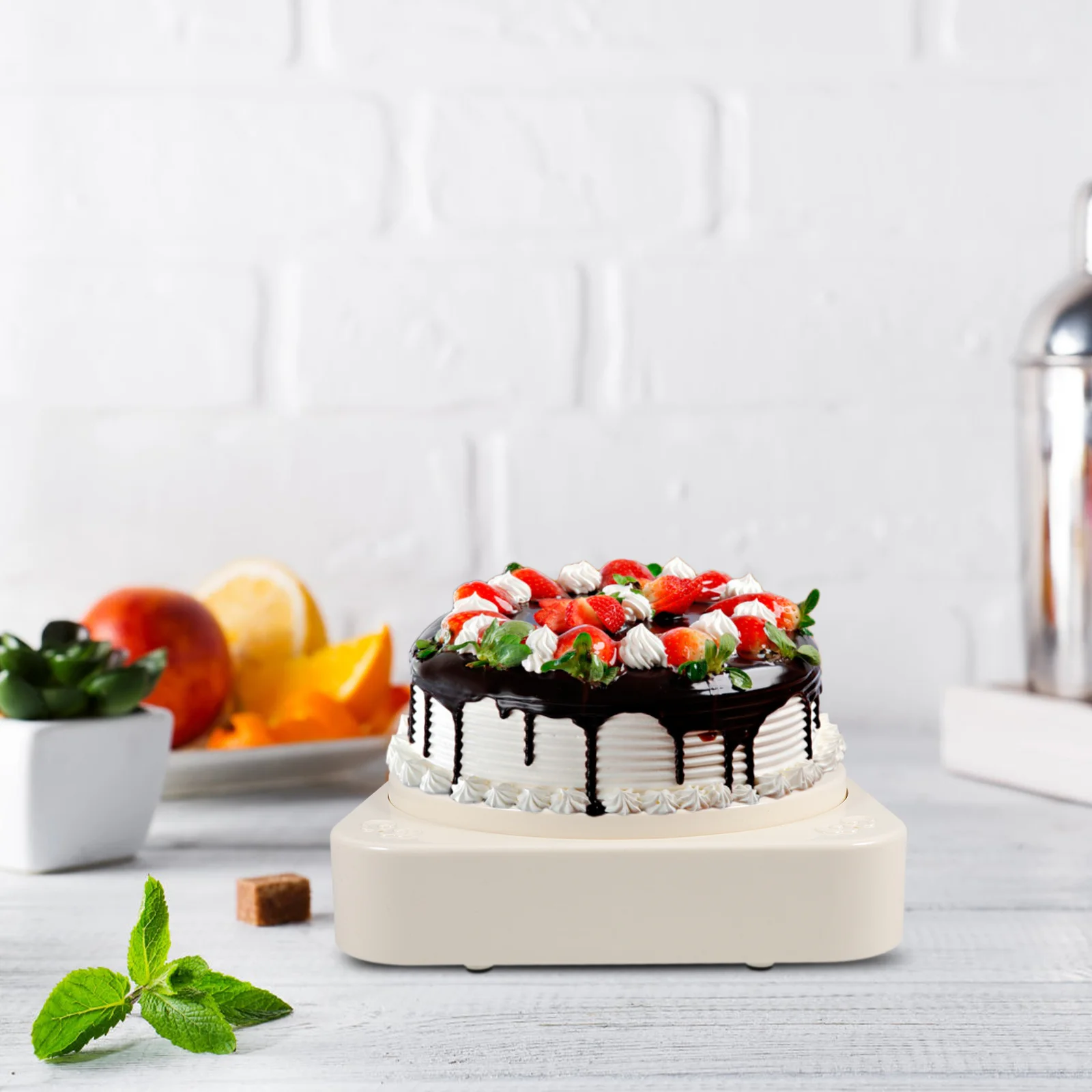 

1 шт., автоматическая вращающаяся подставка для кексов, элегантная стойка для десерта для свадебной вечеринки, украшения торта, поворотный стол, сервировочный поднос