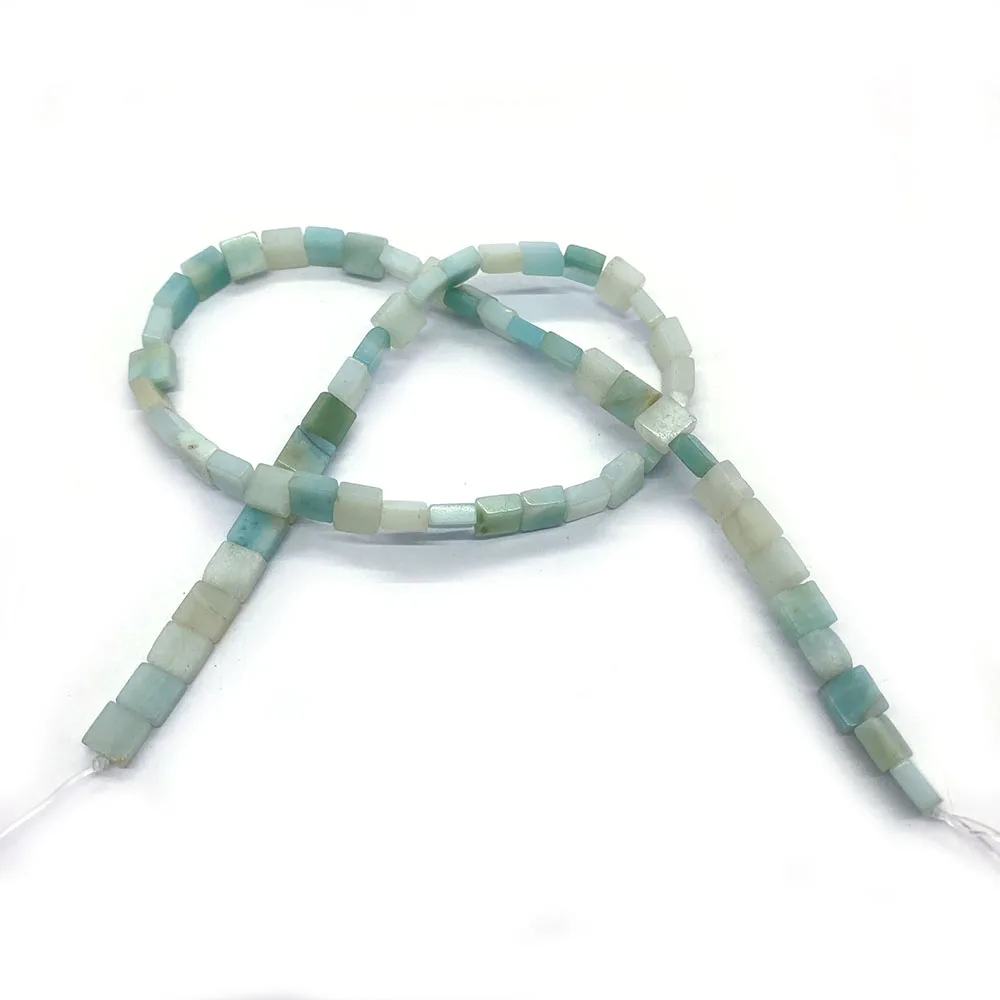 

Geometric Minimalist Square Natural Colorful Imperial Jasper Polished Straight-Hole Loose Beads DIY Necklace Jewelry Supplies