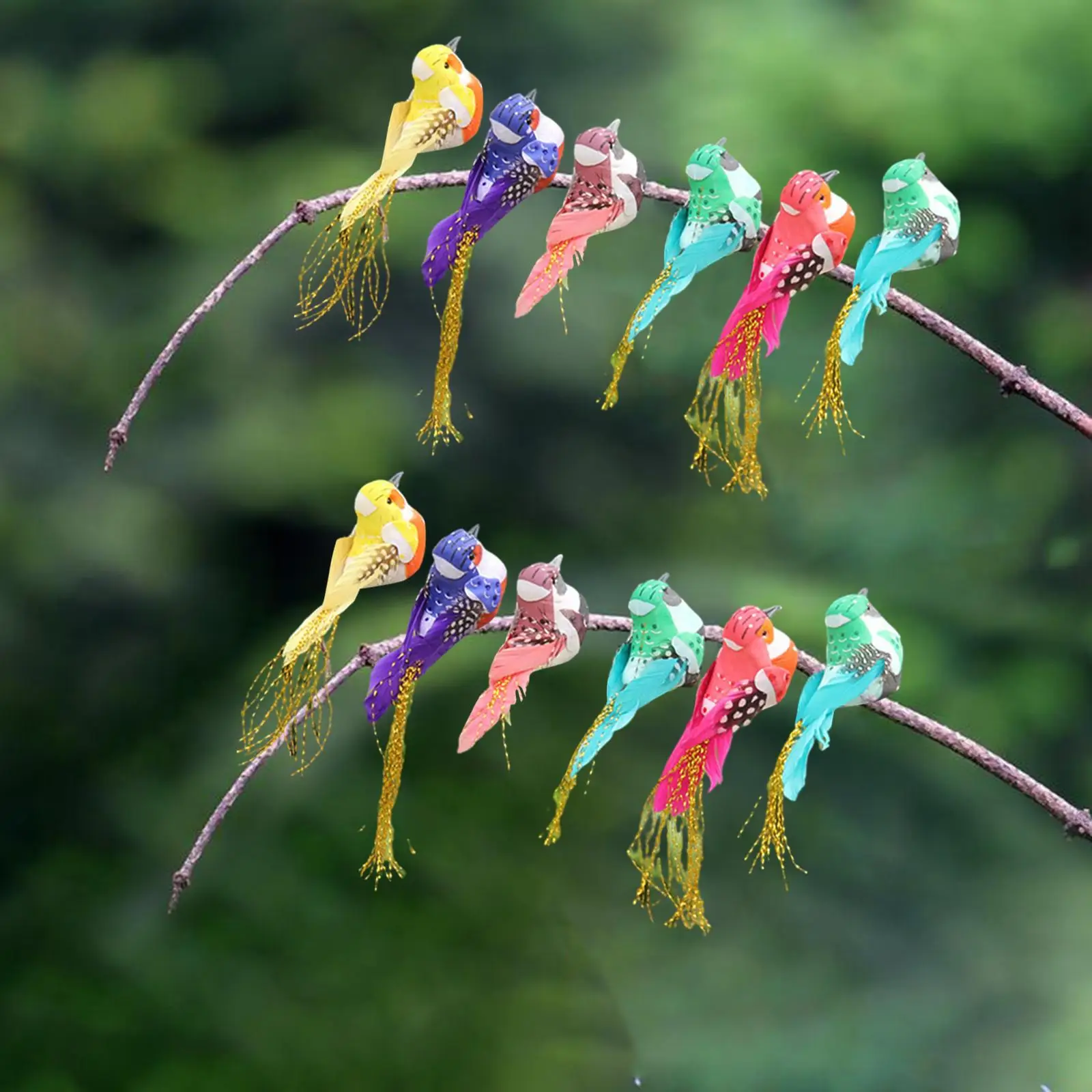 

12pcs Artificial Birds, Lifelike Artificial Simulation Foam Birds, Bird Ornaments for Christmas Decoration