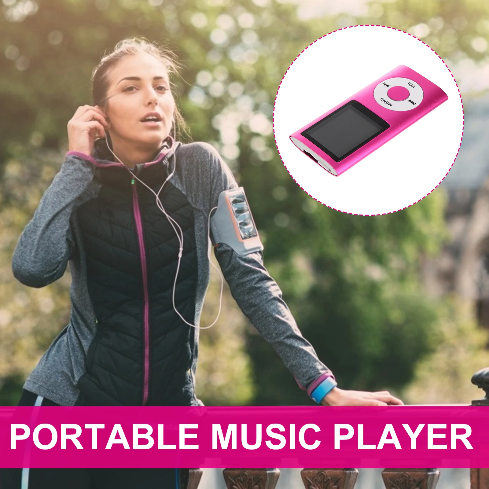 

Music Player Mp4 Portable Sized Photo Viewer Video Ebook Student Mini -10H