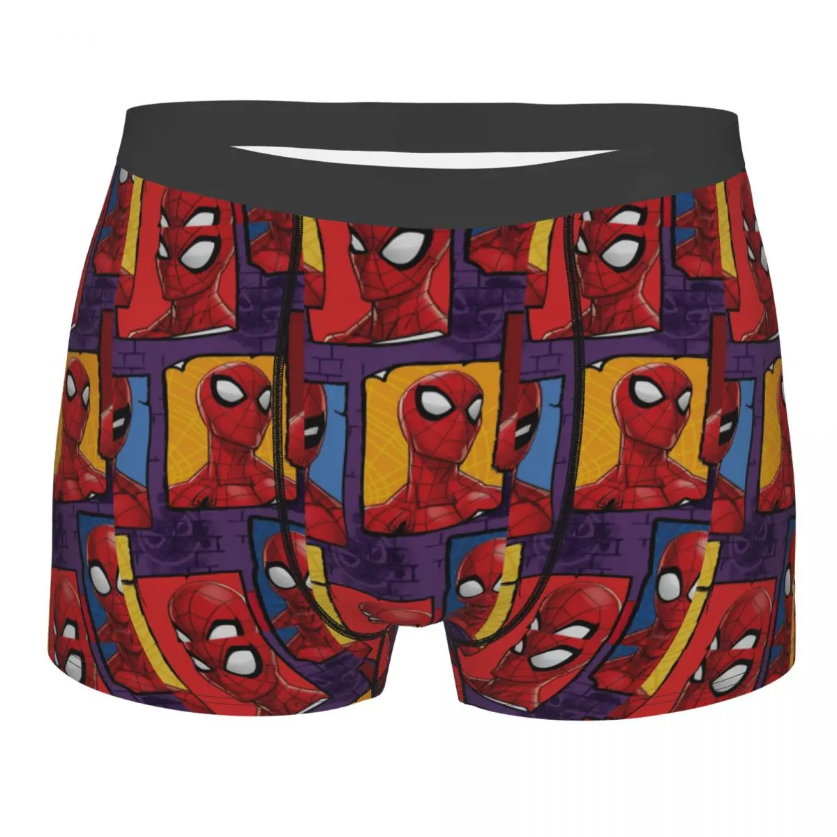 

Custom Spider Man Underwear Men Breathable Superhero Boxer Briefs Shorts Panties Soft Underpants For Male
