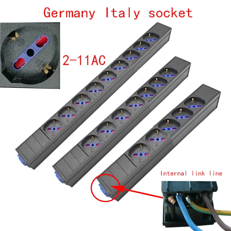 PDU Power Strips Schuko Powerlink Power Link Output Box Aviation plug with powercon inlet and outlet Germany Italy 2-11AC socket