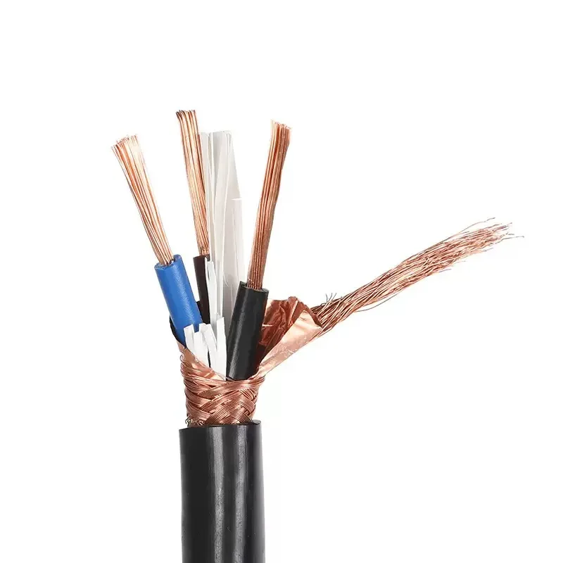 

【From China】Outdoor Hybrid Fiber PVC LSZH RVVP Cable with 2/3/4/5/6 Cores Cat6 FTP Spiral Shielded Pure Copper Control Signal Ca