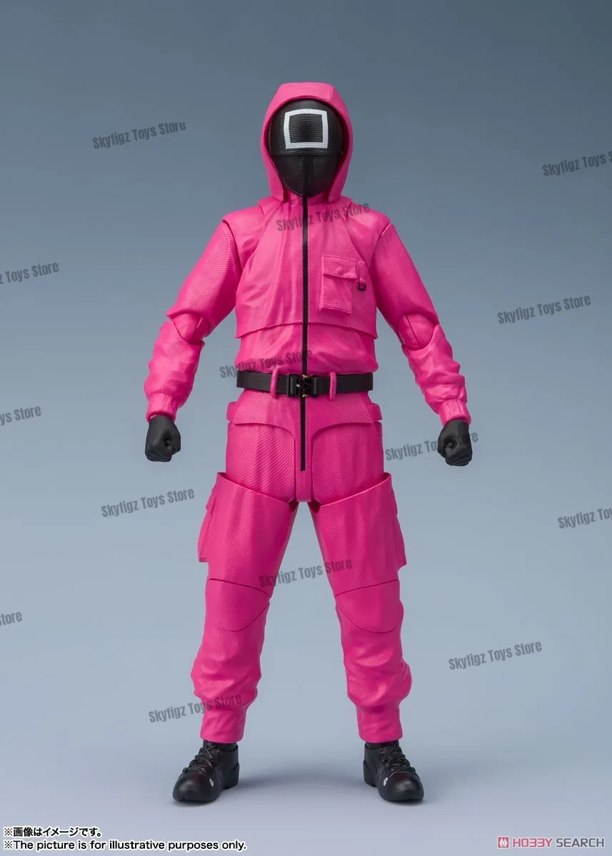 متوفر في المخزون بانداي SHF S.H.Figuarts عامل مقنع/مدير ألعاب مقنع أسود مثلث وجه مربع وجه مربع عمل الشكل #4