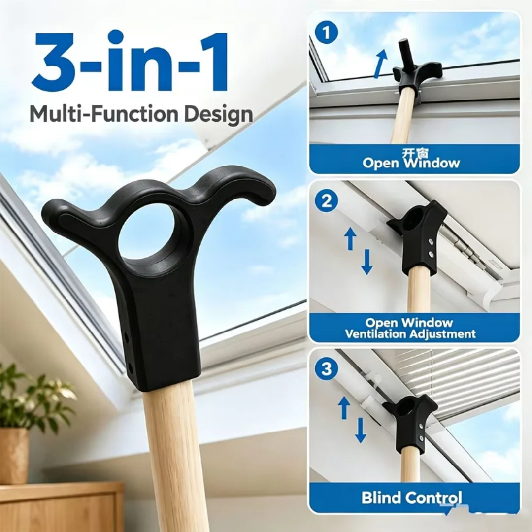 1PCS Skylight Window Vent Blind Control Hook Multi Functional DIY Home Roof Window Replacement Accessory