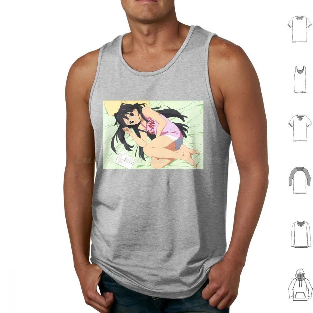 K-On!-Akiyama Mio Tank Tops Vest Sleeveless K On Keion Houkago Tea Time Htt Anime Cute Kawaii Moe Girl Waifu Akiyama Mio