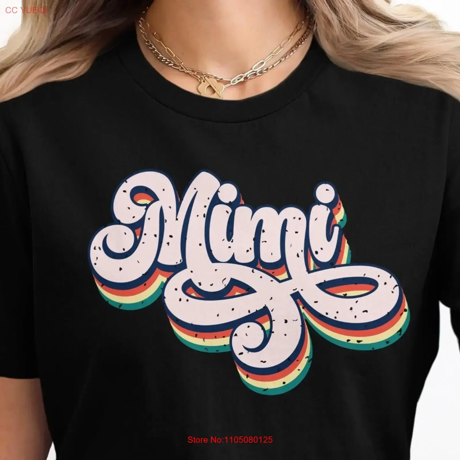 Camiseta Retro Vintage de moda Mimi raya colorida abuela nuevo abuelo vintage lavado Unisex transpirable homme gráfico suave
