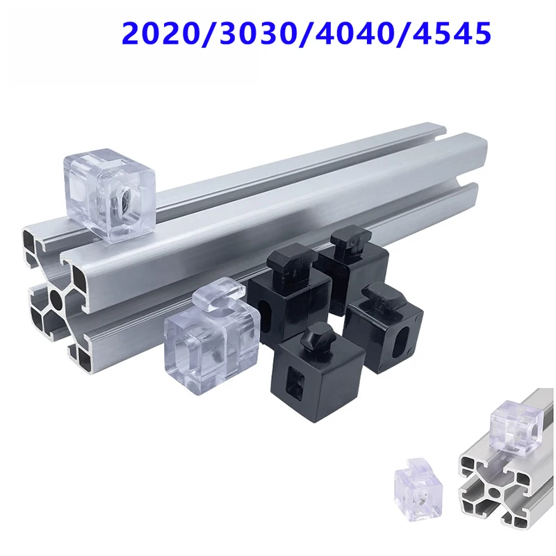 

20Pc Aluminum Profile Spacer Connecting Block Crystal Block Transparent Adhesive Block 2020/ 3030/40/45 Series Panel Fixing Base