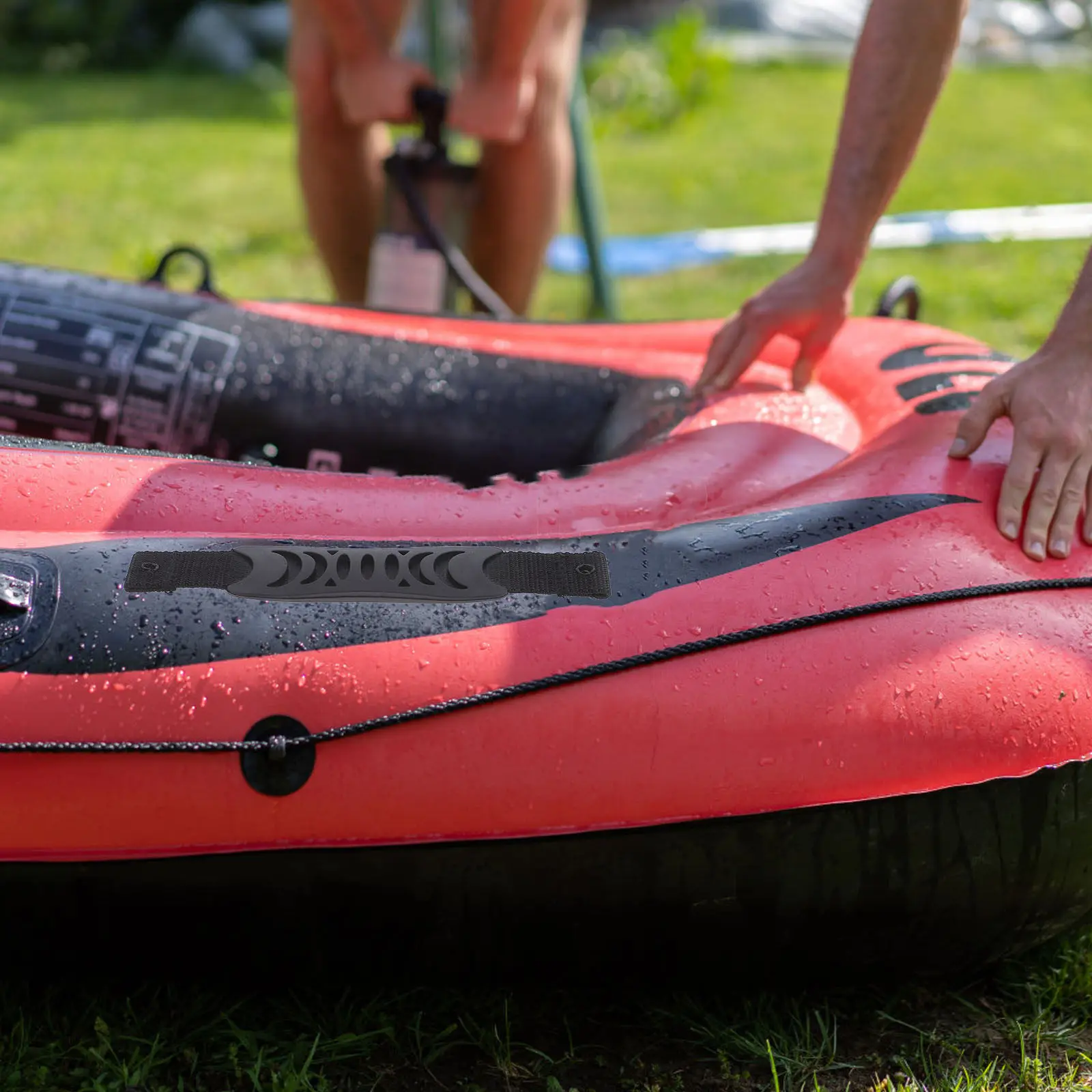 

2 шт. ручки для переноски каяка из ПВХ-ткани, эргономичные, нескользящие, с удобным захватом, для каноэ, досок для паддлбординга, лодок, водных видов спорта на открытом воздухе